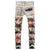 Men's Tie and Dye Letters 3D Printed Jeans Y2K Fashion Holes Ripped Stretch Denim Pants Slim Straight Trousers