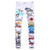Men's Y2K Colored Letters Printed Jeans Fashion White Slim Straight Stretch Denim Pants Streetwear Trousers