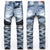 New Biker Jeans Men 2020 Autumn Casual Washed Cotton Fold Skinny Ripped Jeans Hip Hop Elasticity Slim Denim Jeans Pants Home