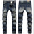 New Biker Jeans Men 2020 Autumn Casual Washed Cotton Fold Skinny Ripped Jeans Hip Hop Elasticity Slim Denim Jeans Pants Home