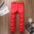 New Male Jeans Long Four Season Fashion Trendy Ripped Men Slim Embroidery Red Phoenix Design Jeans For Man