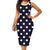 Printed crew neck sleeveless slim Hip Wrap Dress