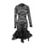 Sexy Floral Organza Sheer Mesh Lace Ruffle Patchwork Evening Party Long Dress Casual Long Sleeve Mock Neck Mermaid Club Dresses