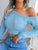 Sexy Knitted One Shoulder Crop Top Women Fashion Long Sleeve Tops Casual Hollow White Thin Sweater Autumn Winter Pullover 2022