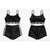 Sexy Velvet Sleepwear Set for Women Black O Neck Sleeveless Pretty Pajamas Nightgowns and Shorts Pajama Women Autumn Clothing|Pajama Sets|