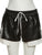 Simenual Fuax Leather Shorts Women Summer Fashion Irregular Patchwork Drawstring Elastic Waist Straight Bottoms Clothing Female