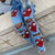 Simenual Heart Print Denim Cut Out Distressed Jeans For Women Baddie Clothes Streetwear High Waist Baggy Pants in Blue Fashion