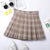 Summer Skirt High Waist Women Pleated Skirts Fashion Slim Waist Women Sweet Girls Dance Skirt Plaid Casual Ladies Short Skirts