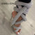 Summer Women Gladiator Sandals Cloth Rope Lace Up Strappy High Heel Sandalias Sexy Square Open Toe Stilettos Sandals Fow Woman&#39;s