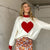 Sweet Love Heart Loose Knitted Sweater Women Turtleneck Long Sleeve Casual Commute Pullovers Preppy Style Cute Girl Streetwear|Pullovers|