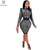 VAZN 2021 Early Autumn High-end Heavy Industry Full Sleeve Knee Length Sexy Young Sweet Flaring Slim Women 2 Piece Set