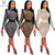 VAZN 2021 Early Autumn High-end Heavy Industry Full Sleeve Knee Length Sexy Young Sweet Flaring Slim Women 2 Piece Set