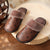 Waterproof Leather Slippers Men Indoor Shoes Home Slippers Soft Bottom Footwear Non-Slip Winter Warm Plush Cotton Women Slippers