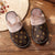 Waterproof Leather Slippers Men Indoor Shoes Home Slippers Soft Bottom Footwear Non-Slip Winter Warm Plush Cotton Women Slippers