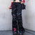 WeiYao Snake Print Baggy Jeans Woman Low Waist Hippie Denim Trousers Dark Academic Goth Streetwear Korean Cargo Pants 90s