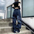 WeiYao Snake Print Baggy Jeans Woman Low Waist Hippie Denim Trousers Dark Academic Goth Streetwear Korean Cargo Pants 90s