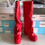 Wide Fit Overlay Shoes Women High Chunky Heel Knee High Platform Boots Fold Over Square Toe Slip on Long Booties