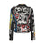 Winter 2021 new European and American lapel zipper graffiti heavy printing black punk street fashion short jacket