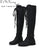 Woman Front Lace Up Knee High Martin Boot Winter Warm Plush Gladiator Long Booties Lady Thick Heel Platform Sapatos Feminino