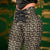 Women Chic High Waist Button Criss Cross Geo Print Skinny Spring&amp;Autumn Pencil Pants