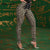 Women Chic High Waist Button Criss Cross Geo Print Skinny Spring&amp;Autumn Pencil Pants