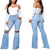 Women Fashion Street Casual Denim Pants 2021 Autumn Summer Ripped Jeans Lady Sexy Flare Jean Female Spring High Waist Trousers|Jeans|