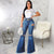 Women Fashion Street Casual Denim Pants 2021 Autumn Summer Ripped Jeans Lady Sexy Flare Jean Female Spring High Waist Trousers|Jeans|