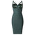 Women Party Bandage Dress Bodycon Club Sexy Celebrity Summer Sequin Strap Sleeveless Midi Lace Elegant Green V-Neck Vestidos