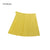 Women Pleated Skirts Summer High Waist Ladies Dance Mini Skirt Harajuku Preppy Style Female Plaid Skirts Yellow Tennis Skirt