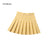 Women Pleated Skirts Summer High Waist Ladies Dance Mini Skirt Harajuku Preppy Style Female Plaid Skirts Yellow Tennis Skirt