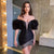 Women Sexy Off Shoulder Diamond Ruffle Mesh Bandage Dress Mini V-Neck Bodycon Summer Patchwork Elegant Party Evening 2023 Lady