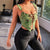 Women Sexy Top Vest Knitted Bottom With suspender Vest European And American Women&#39;s Floral Embroidery Sexy Fashion Neck Top