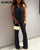 Women Sleeveless Pile Collar Jumpsuit Casual Chic Overalls