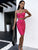 Women Summer Sexy Sleeveless V Neck Button Beige Hot Pink Mini Bodycon Bandage Set 2023 Elegant Evening Club Party Outfits