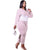 XL-5XL Wholesale Fall 2021 Ladies Yoga Outfit Pink Plus Size Set Long Sleeve Top And Pants Suits 2 Two Piece Female dropshopping