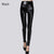 Y2K Elastic Stretch Faux Leather Autumn Winter Pencil Pants Women Velvet PU Leather Pants Female Sexy Skinny Tight Trouser 7172