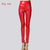 Y2K Elastic Stretch Faux Leather Autumn Winter Pencil Pants Women Velvet PU Leather Pants Female Sexy Skinny Tight Trouser 7172