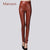 Y2K Elastic Stretch Faux Leather Autumn Winter Pencil Pants Women Velvet PU Leather Pants Female Sexy Skinny Tight Trouser 7172