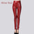 Y2K Elastic Stretch Faux Leather Autumn Winter Pencil Pants Women Velvet PU Leather Pants Female Sexy Skinny Tight Trouser 7172