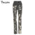 Yiallen Cotton Hole Jeans Trend Y2K Woman Pants Chic Print Stacked Indie Denim Skinny Elastic Slim Casual Streetwear Trousers