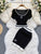 YuooMuoo Women Dress Set 2022 New Arrival Knitted Crop Tops + High Waist Skinny Mini Skirts Fashion Two Piece Suits