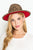 Leopard Red Interior Fedora