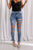 Distressed Raw Hem Skinny Jeans