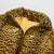 Lady's stand collar cardigan leopard warm casual cotton paded jacket